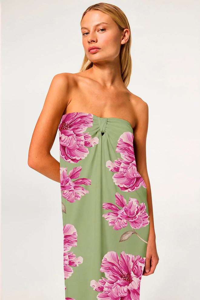 Clea Dress-Pistachio Peony