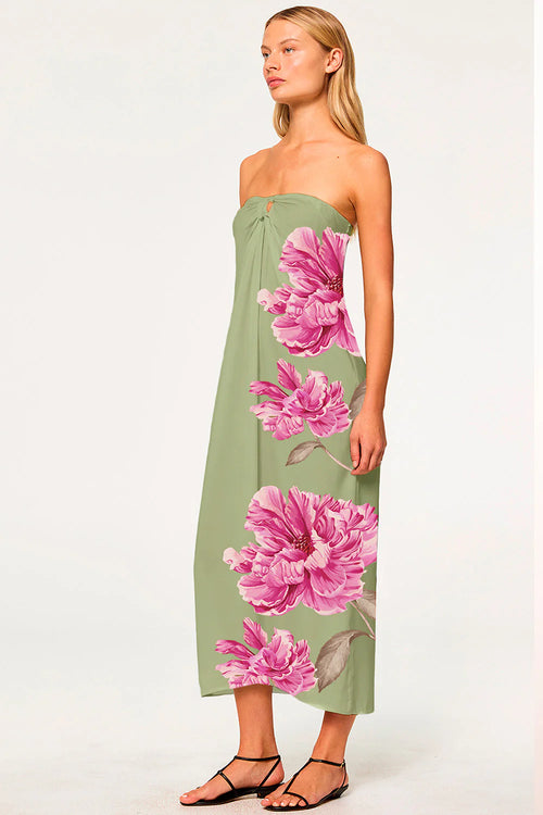 Clea Dress-Pistachio Peony