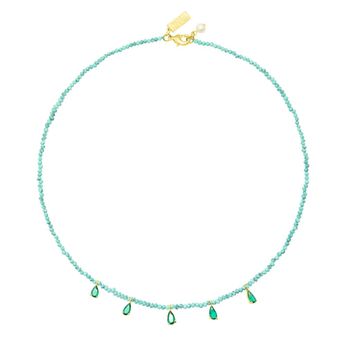Beaded Necklace w/ Drops