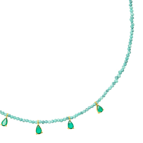 Beaded Necklace w/ Drops