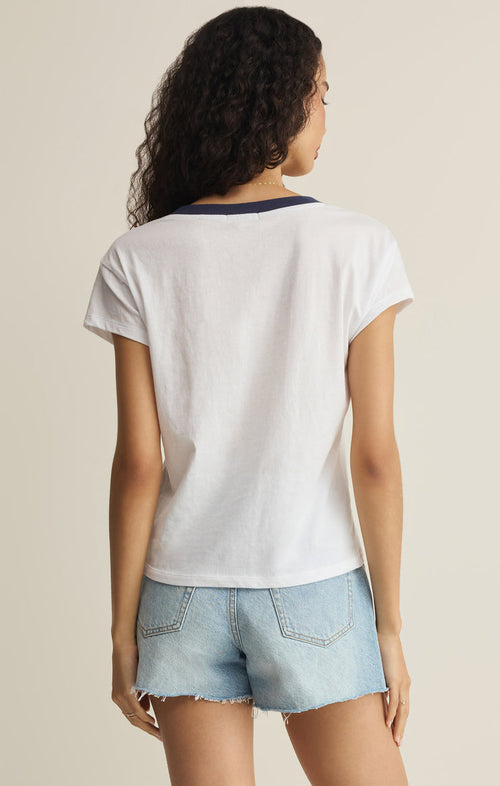 Modern Contrast V-Neck