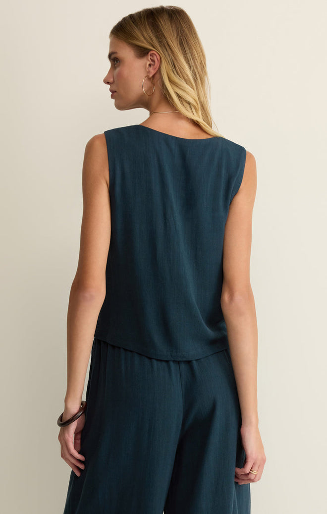 Charli Cropped Linen Top