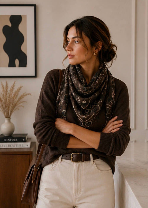 Large Woolen Bandana Scarf