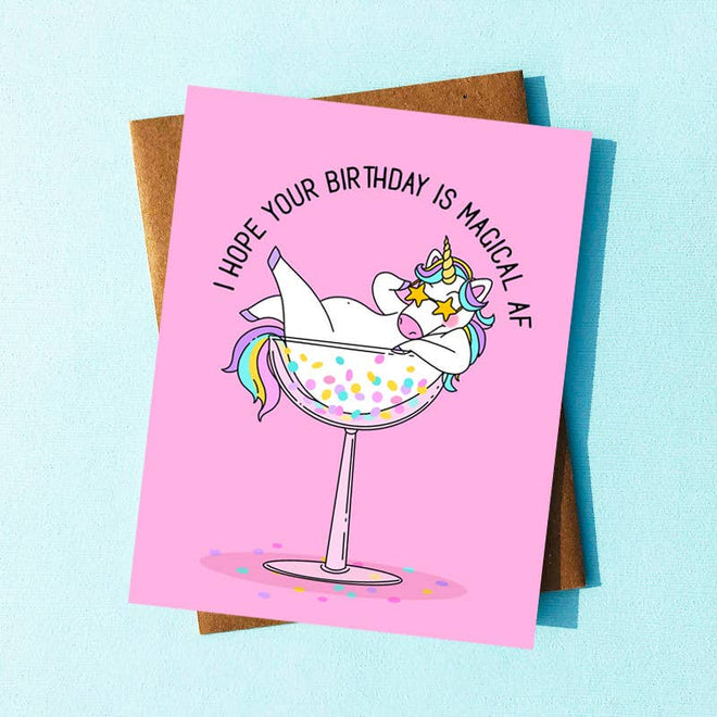 Magical AF Funny Birthday Card