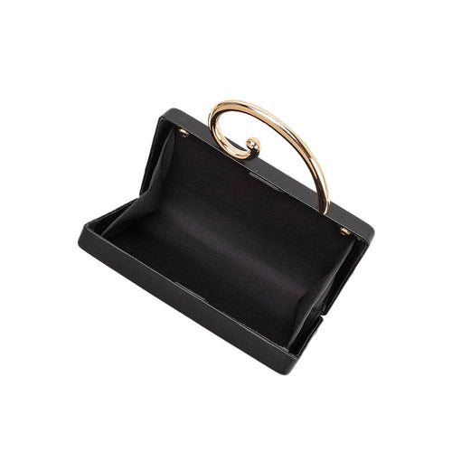 Raya Black Vegan Leather Bag