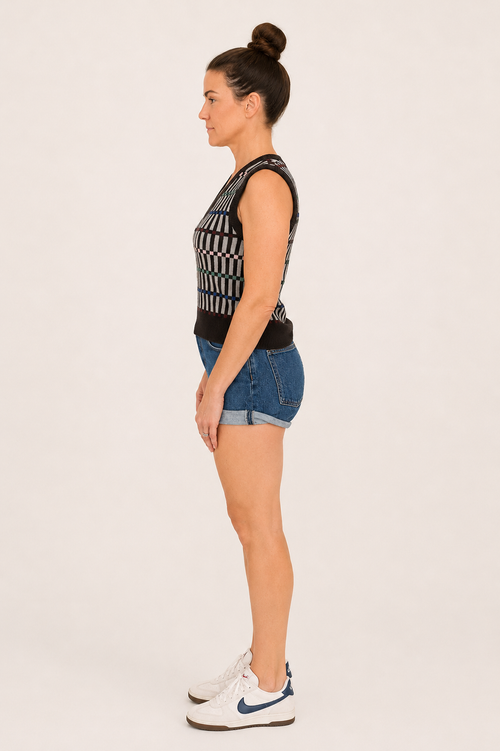 Jacquard V Neck Vest