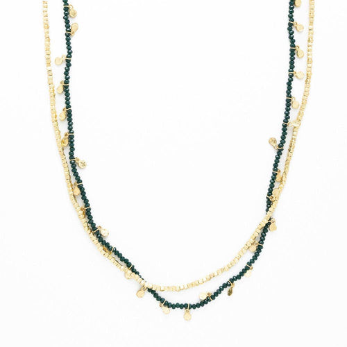 Milly Necklace Brass-Green