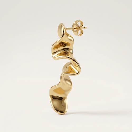 Sculptural Flow Drop Earrings