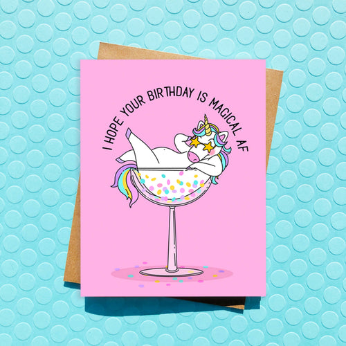 Magical AF Funny Birthday Card