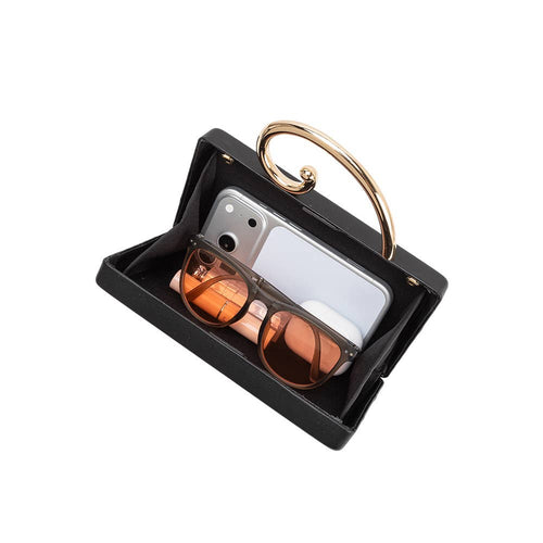 Raya Black Vegan Leather Bag