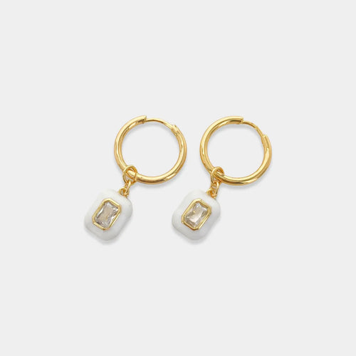 Enamel Gem Earring