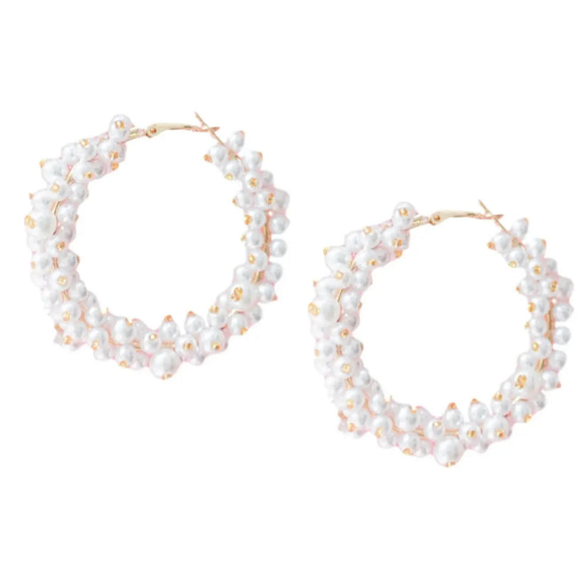 Pearl Cluster Hoop