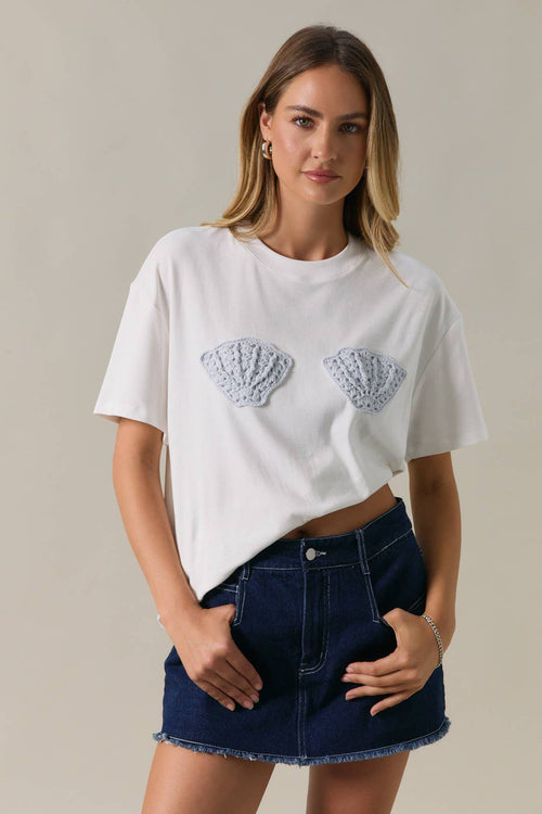 SHELL CROCHET T-SHIRT