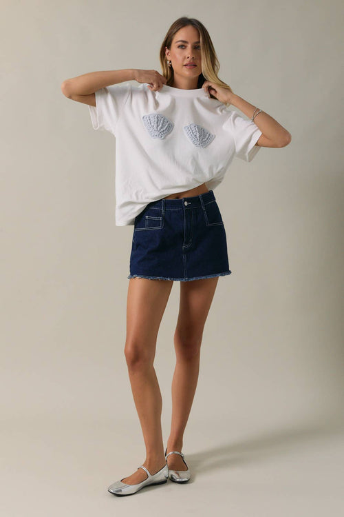 SHELL CROCHET T-SHIRT