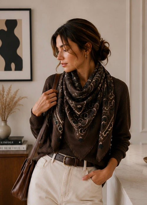 Large Woolen Bandana Scarf