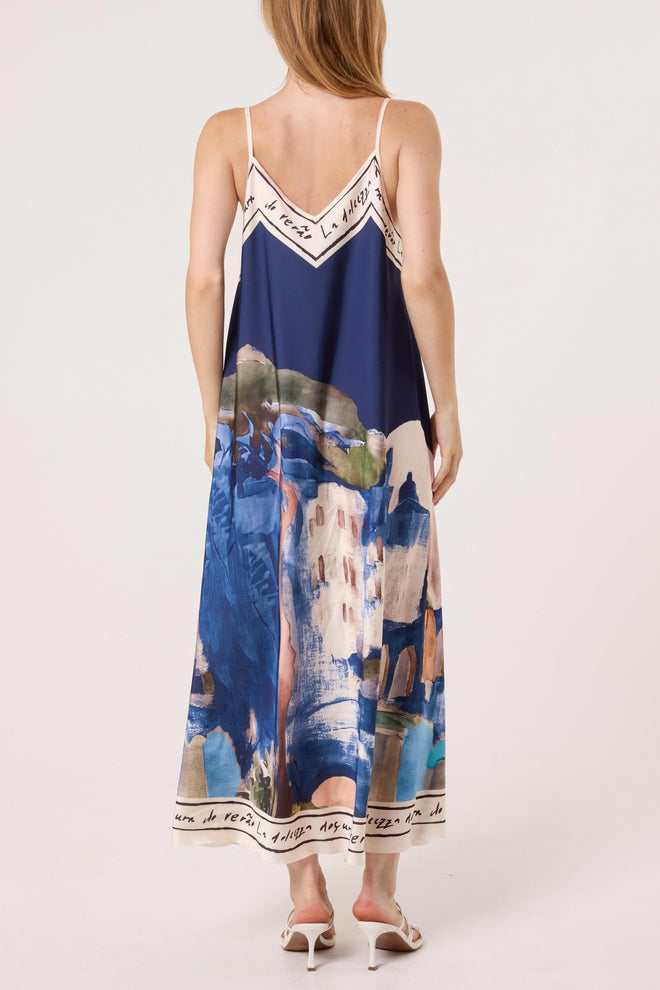 Italian Watercolor Maxi-Navy