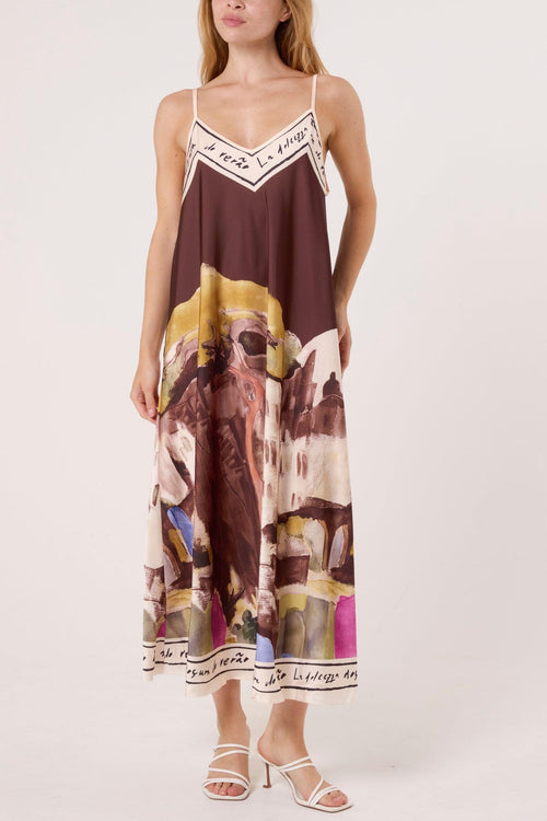 Italian Watercolor Maxi-Brown