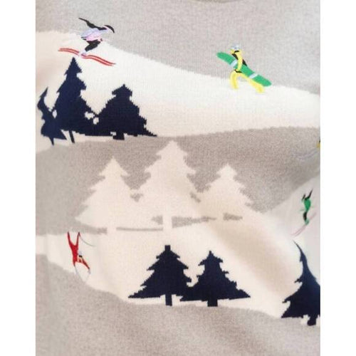 Snowscape Skiers Sweater