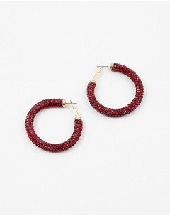 Red Bling Hoop