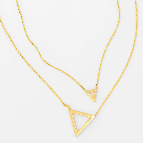 Double Layer Triangle Necklace