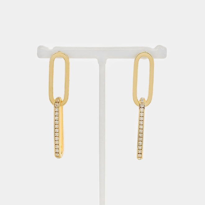 Dangling Paperclip Earring