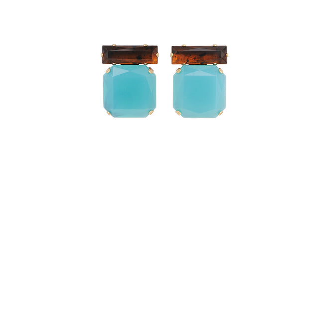 Caramel Block Earring