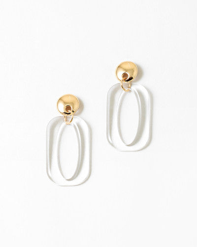 Lucite Gold Post Earring